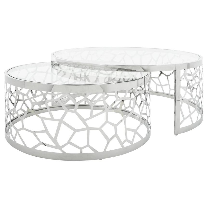 Lacey Silver Nesting Tables Set of 2 alternate image, 3 of 9 images.