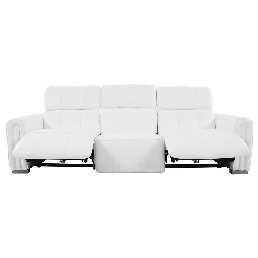 Dolomite White 2PWR Oversized Leather Sofa  alternate image, 2 of 12 images.