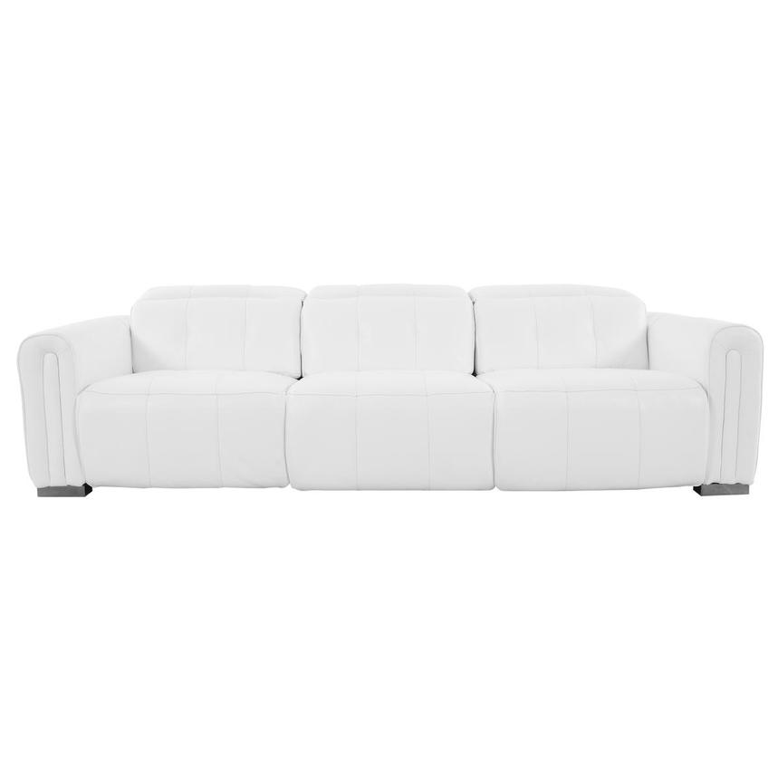 Dolomite White 3PWR Oversized Leather Sofa  main image, 1 of 13 images.
