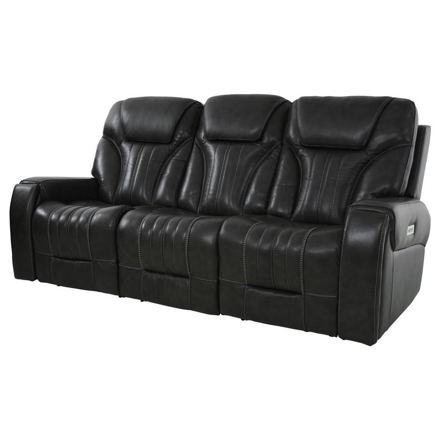 Bruce Power Reclining Leather Sofa  alternate image, 2 of 11 images.