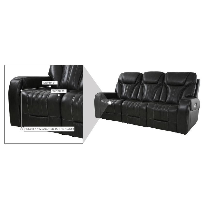 Bruce Power Reclining Leather Sofa  alternate image, 11 of 11 images.