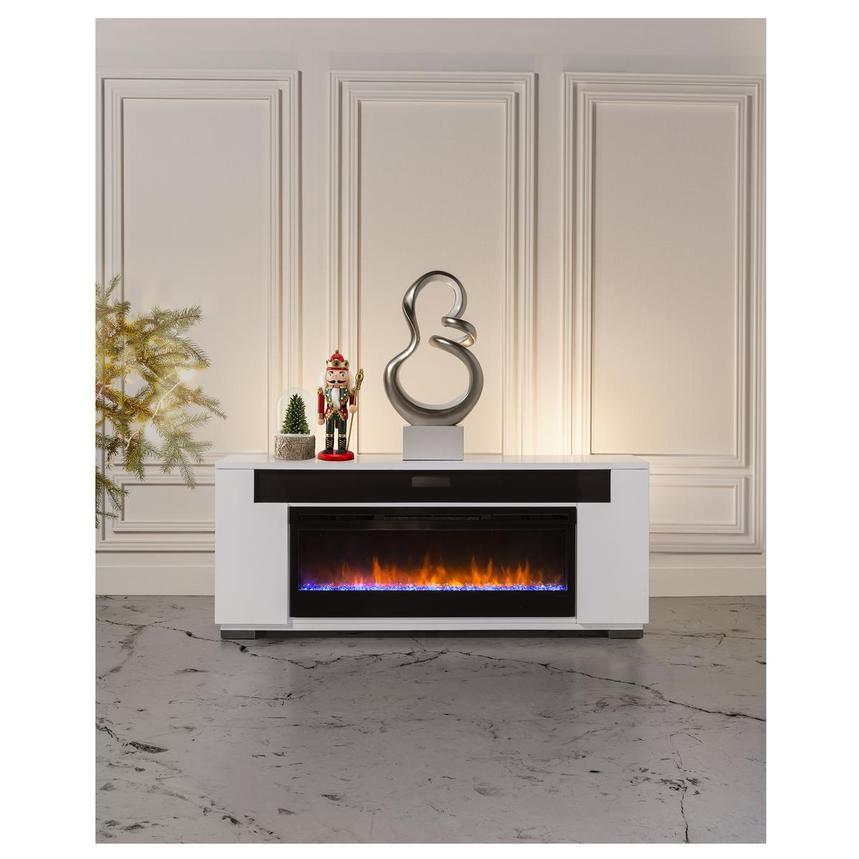 Mile White Electric Fireplace El Dorado Furniture