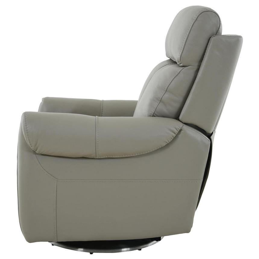 Rogelio Gray Leather Power Recliner alternate image, 3 of 8 images.