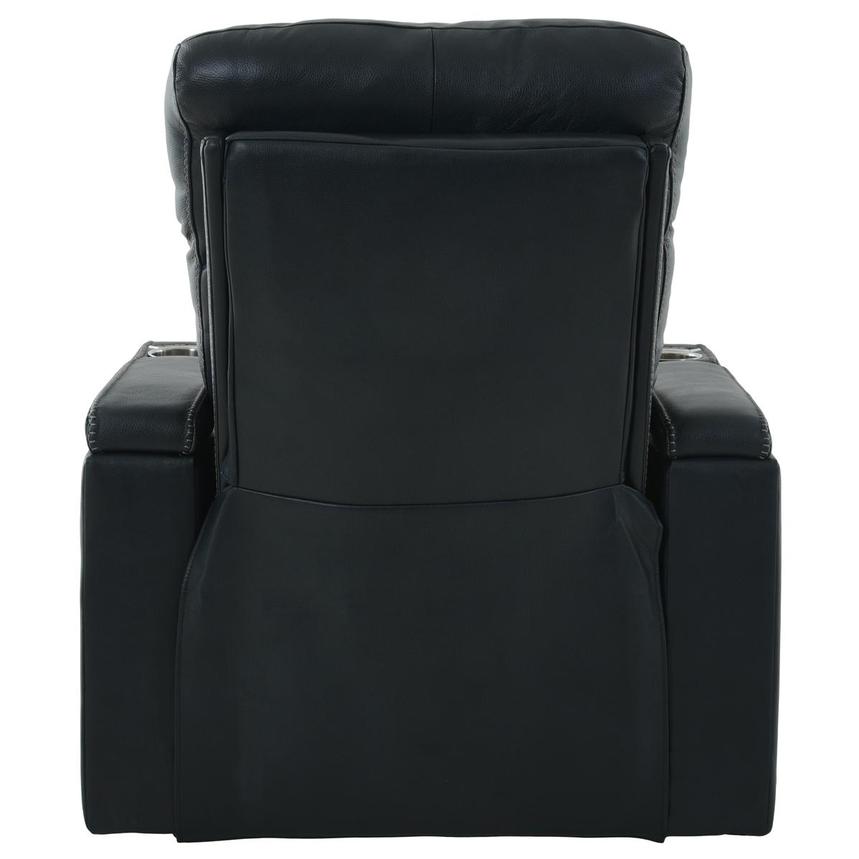 Santiago Blue Leather Power Recliner alternate image, 6 of 12 images.