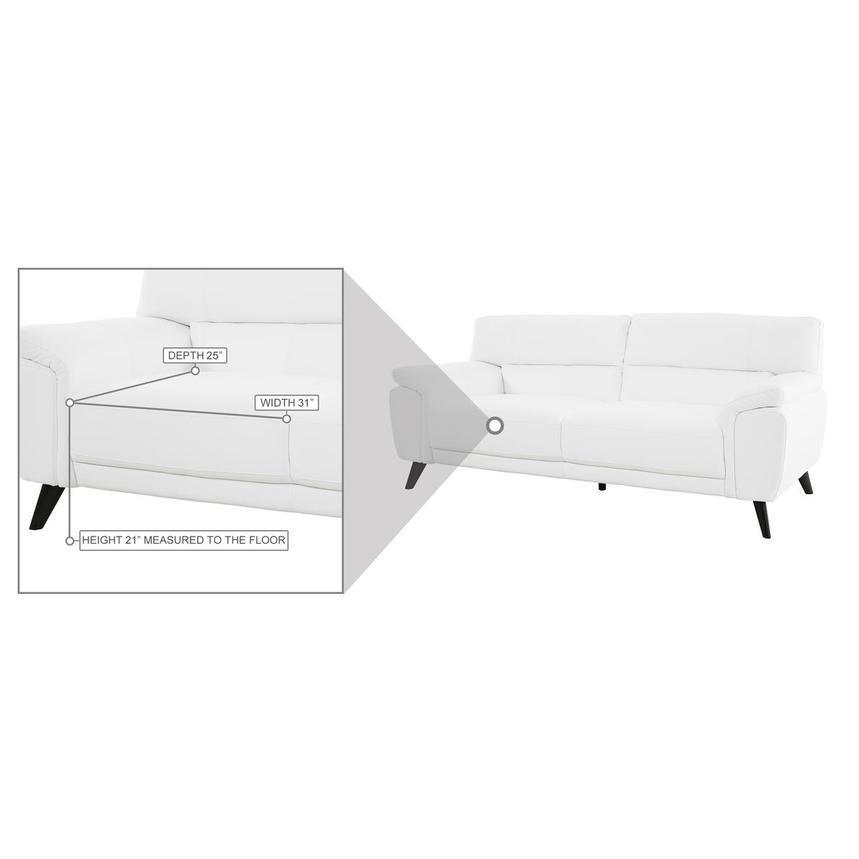 Franco White Leather Sofa El Dorado Furniture