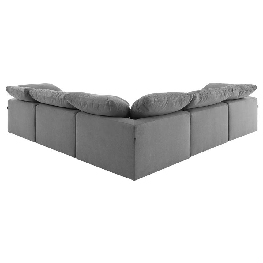 Depp Gray Corner Sofa with 5PCS/2 Armless Chairs  alternate image, 3 of 9 images.