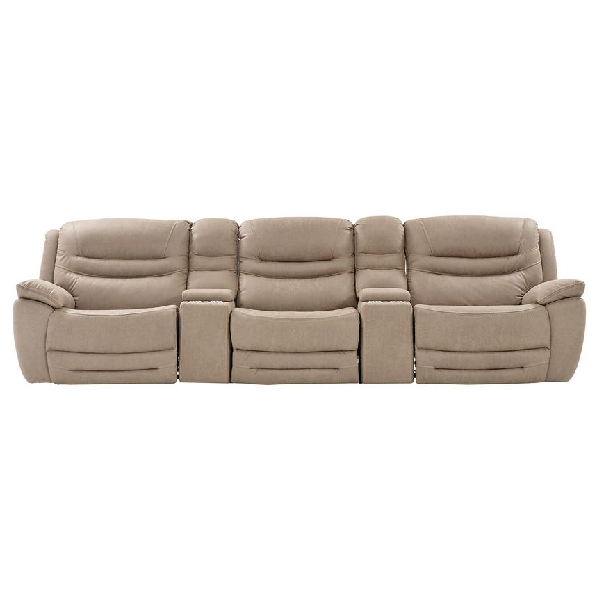 Dan Cream Home Theater Seating with 5PCS/3PWR alternate image, 2 of 8 images.