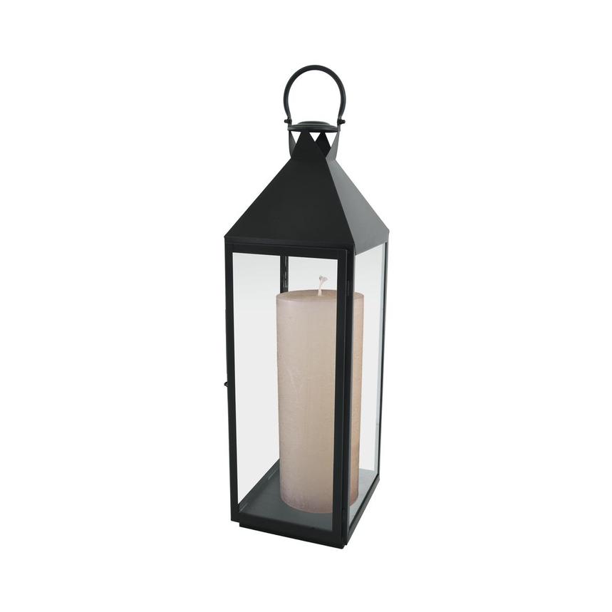 Claudine Black Large Lantern  main image, 1 of 4 images.