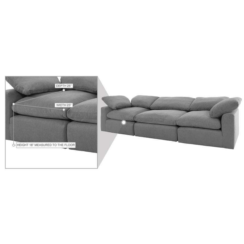 Depp Gray Oversized Sofa  alternate image, 10 of 10 images.