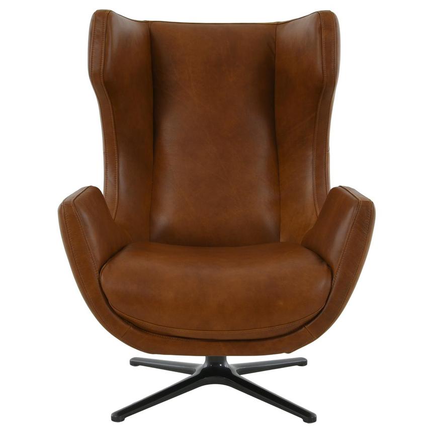 Domenico Brown Leather Accent Chair  alternate image, 5 of 12 images.