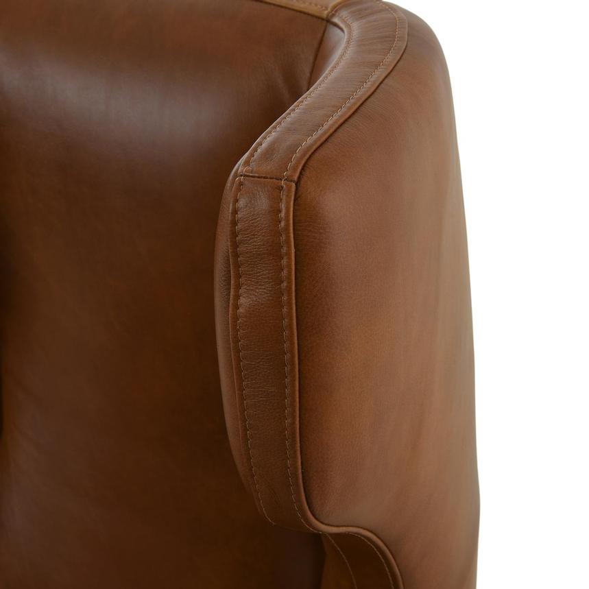 Domenico Brown Leather Accent Chair alternate image, 8 of 12 images.