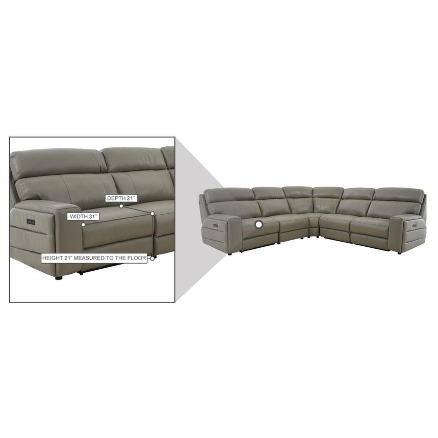 Vincenzo Leather Power Reclining Sectional with 5PCS/2PWR  alternate image, 13 of 13 images.