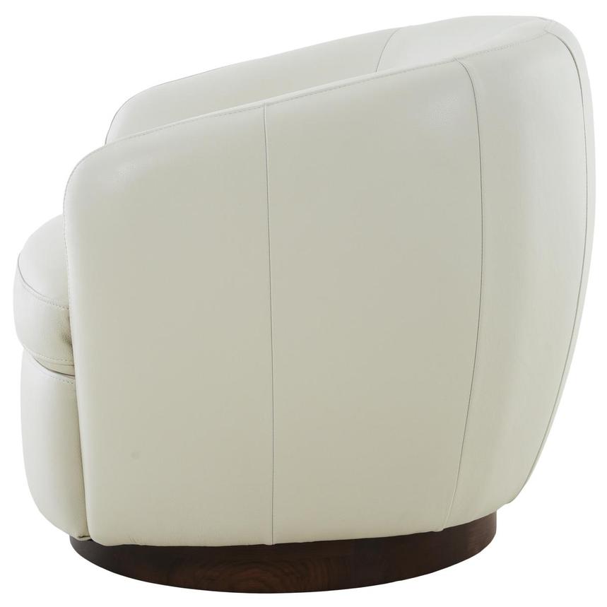 Leyla Cream Leather Accent Chair  alternate image, 4 of 10 images.