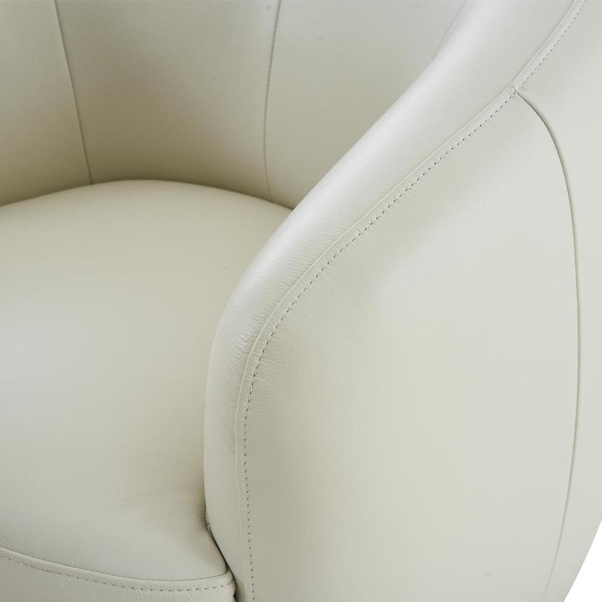 Leyla Cream Leather Accent Chair  alternate image, 7 of 10 images.