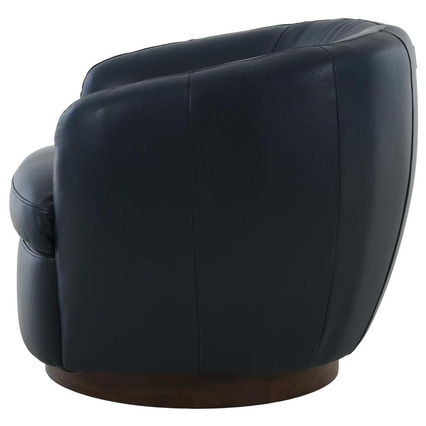 Leyla Blue Leather Accent Chair alternate image, 3 of 9 images.