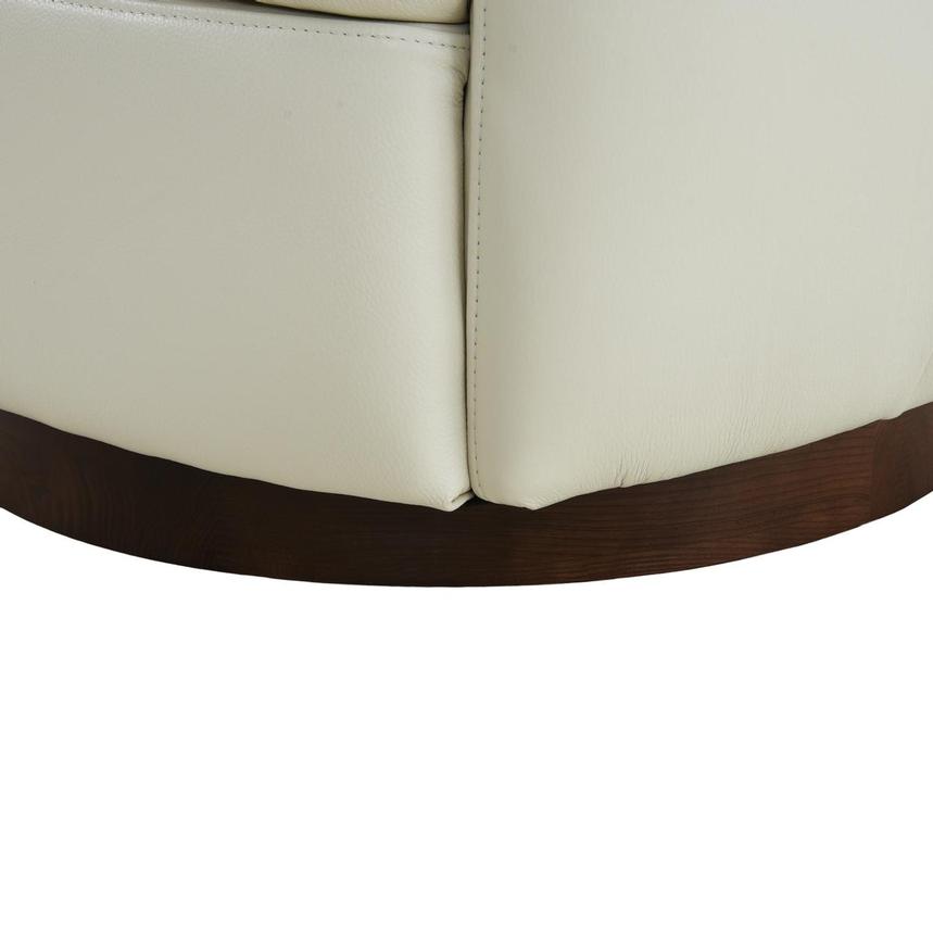 Leyla Cream Leather Accent Chair alternate image, 8 of 10 images.