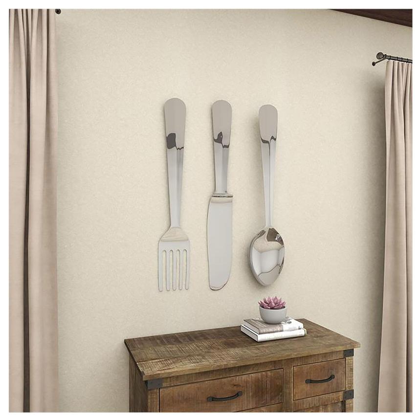 Silverware Set of 3 Wall Decor  alternate image, 2 of 5 images.