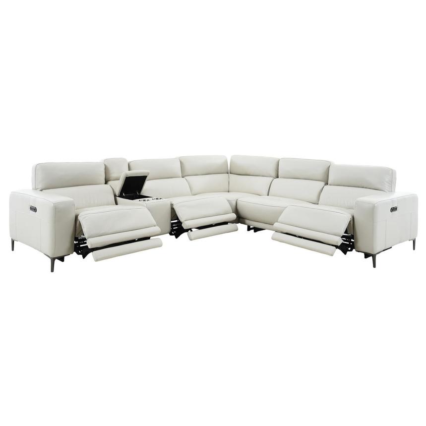 Beckham Leather Corner Sofa with 6PCS/3PWR  alternate image, 2 of 16 images.