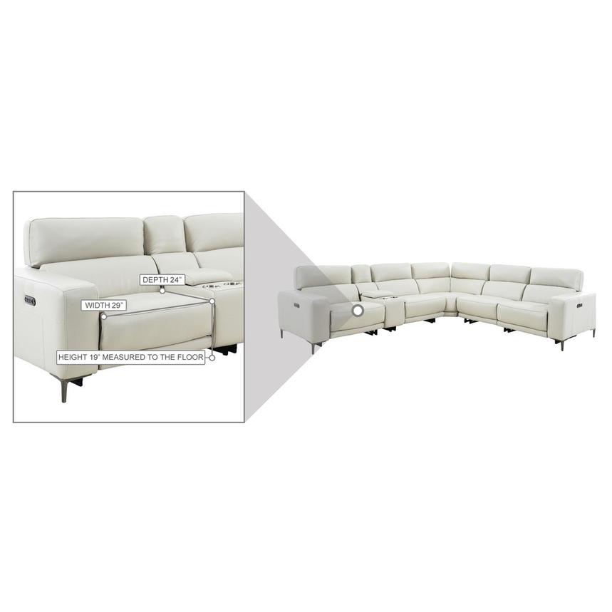 Beckham Leather Corner Sofa with 6PCS/3PWR  alternate image, 17 of 17 images.