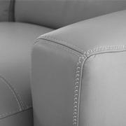 Bay Harbor Silver Leather Sleeper w/Right Chaise  alternate image, 8 of 13 images.