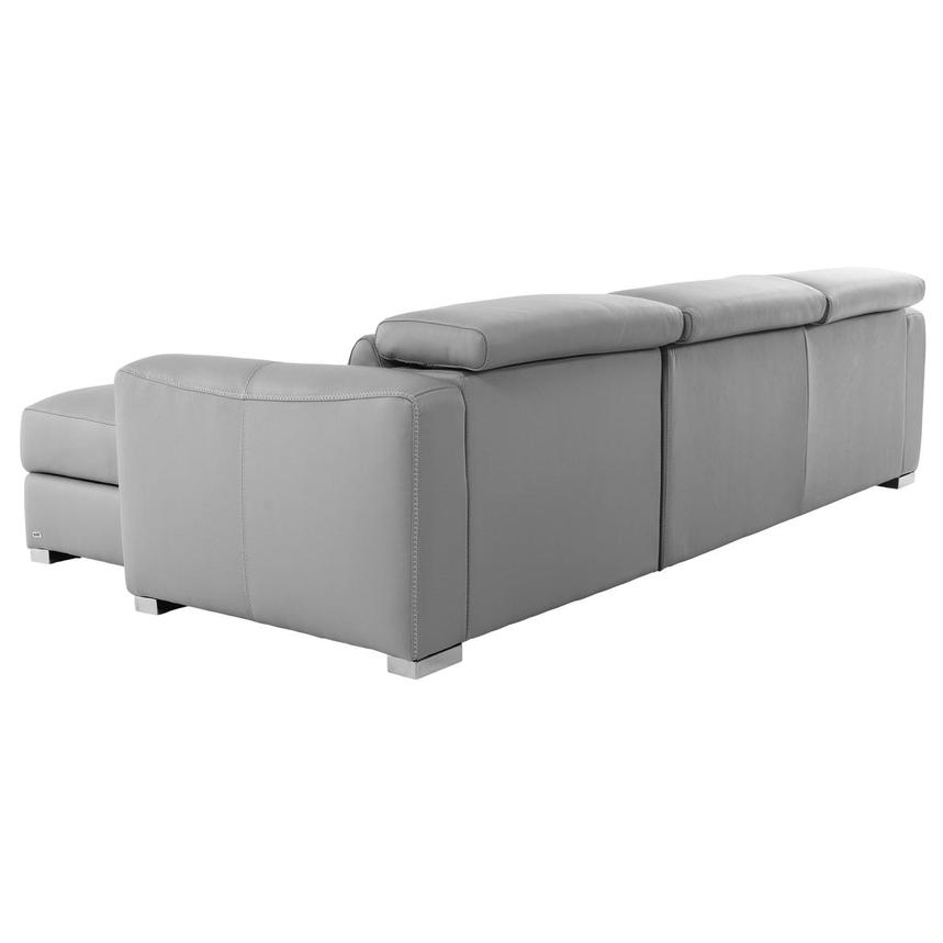 Bay Harbor Silver Leather Sleeper w/Right Chaise alternate image, 3 of 13 images.