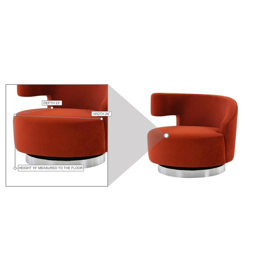 Okru II Orange Accent Chair  alternate image, 8 of 8 images.
