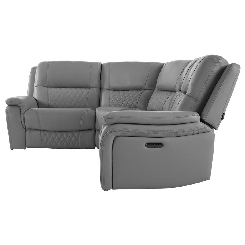 Ivone Leather Power Reclining Sectional with 4PCS/2PWR alternate image, 3 of 13 images.