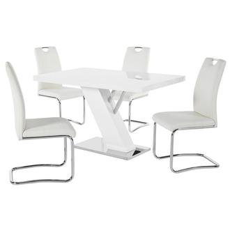 Linden/Lila White 5-Piece Dining Set