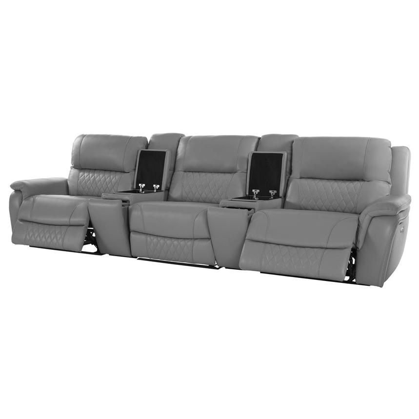 Ivone Home Theater Leather Seating with 5PCS/2PWR  alternate image, 3 of 17 images.