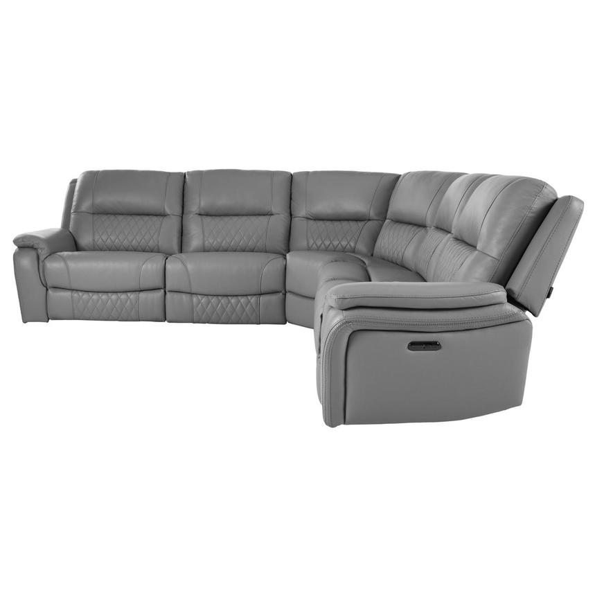 Ivone Leather Power Reclining Sectional with 5PCS/2PWR alternate image, 3 of 13 images.