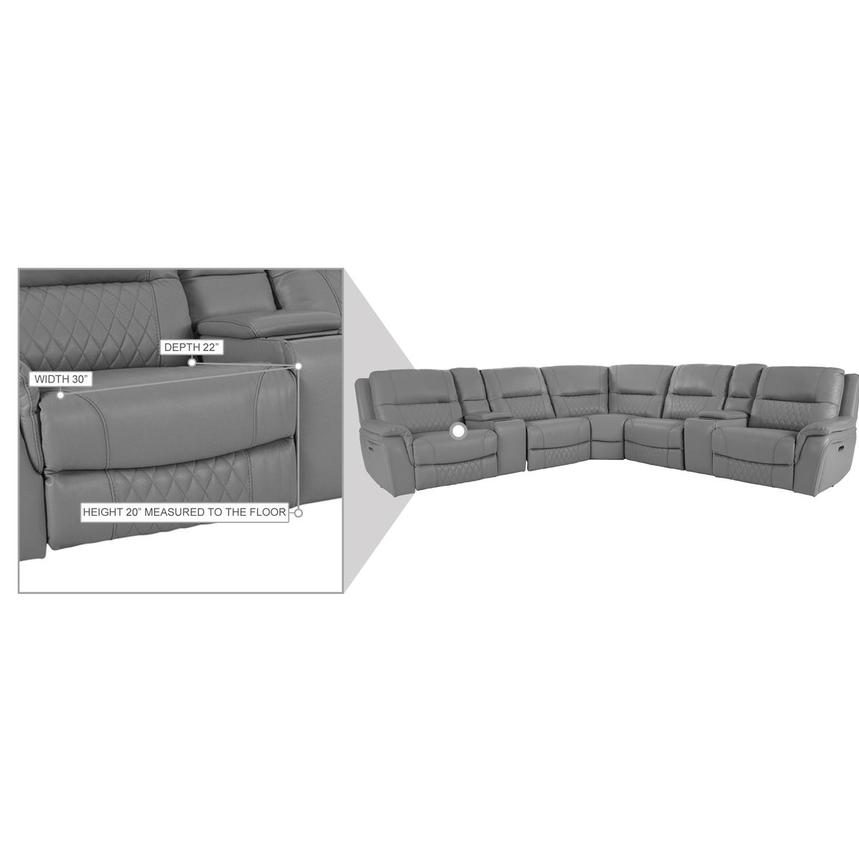 Ivone Leather Power Reclining Sectional with 7PCS/3PWR  alternate image, 18 of 18 images.