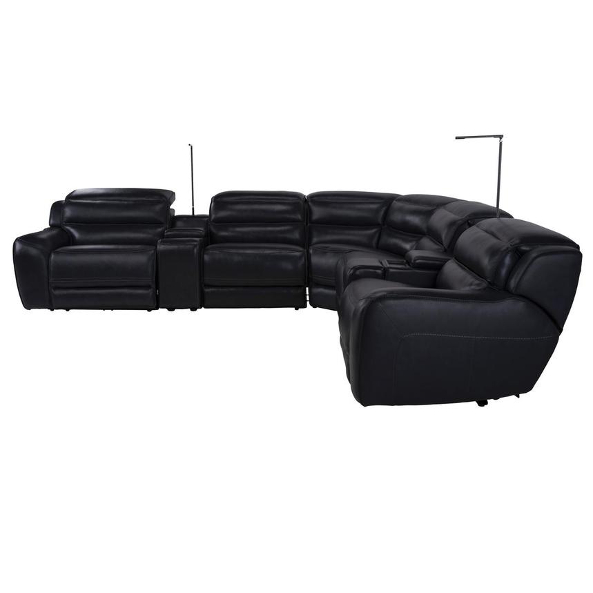 Cosmo II Blueberry Leather Power Reclining Sectional with 7PCS/3PWR alternate image, 5 of 15 images.
