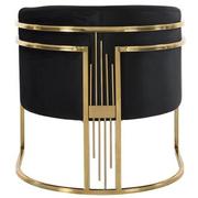 Gatsby Black Accent Chair  alternate image, 3 of 10 images.