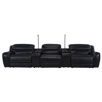 Cosmo II Blueberry Home Theater Leather Seating with 5PCS/3PWR