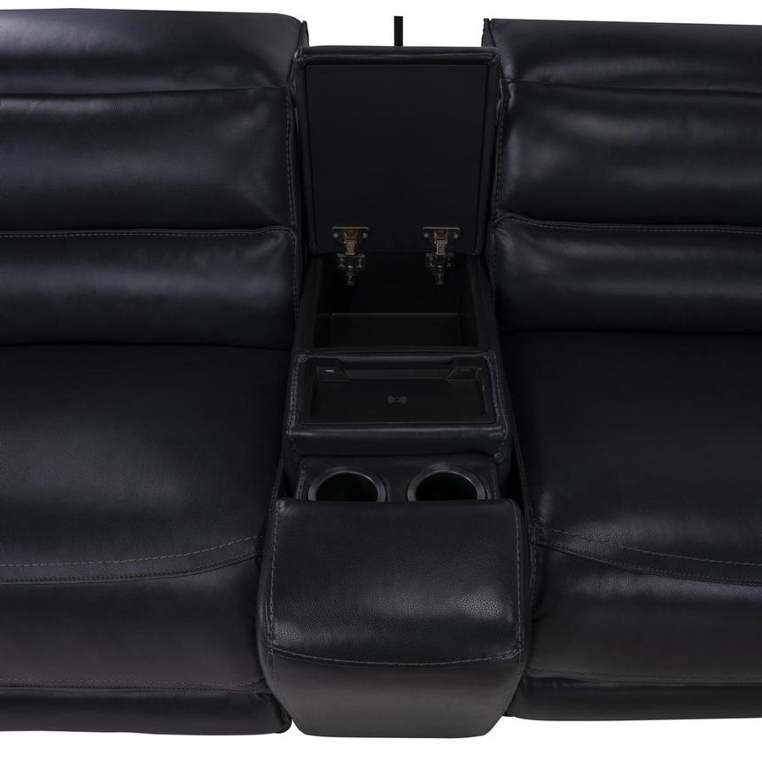 Cosmo II Blueberry Home Theater Leather Seating with 5PCS/2PWR alternate image, 6 of 11 images.