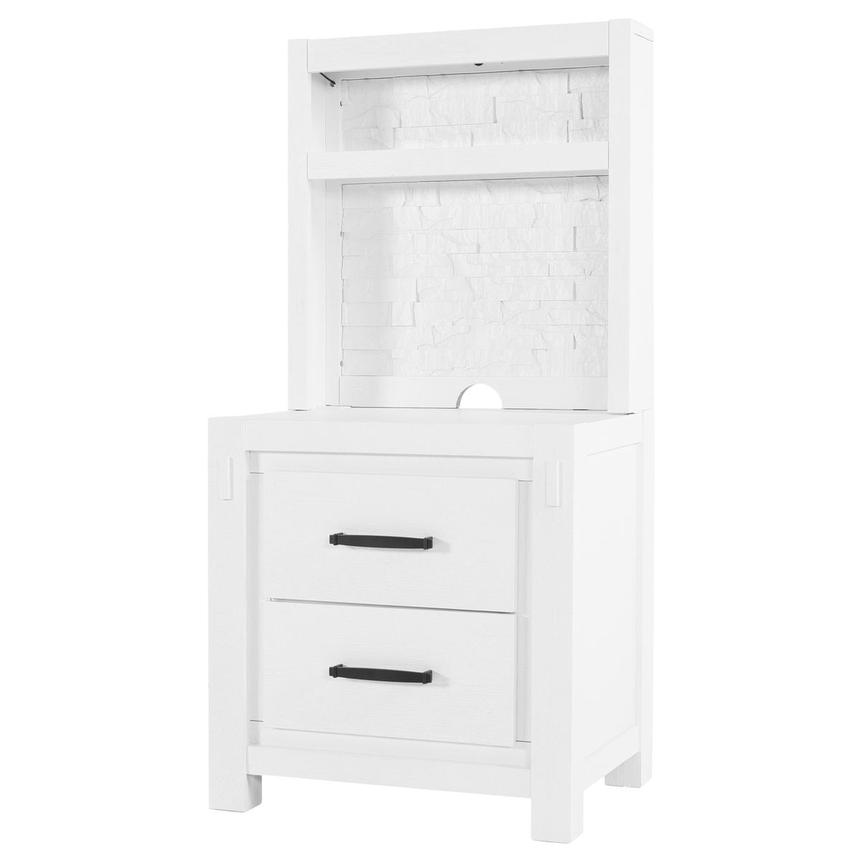 Roca White Nightstand w/Pier Units  alternate image, 3 of 13 images.