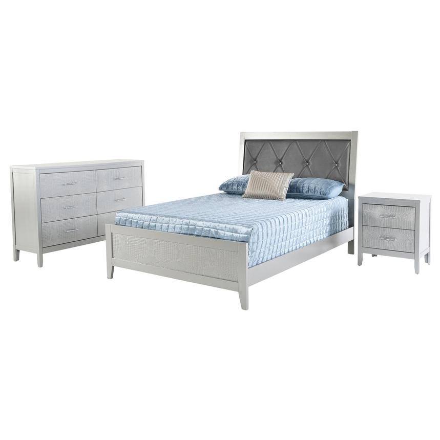 Olivia Twin Bed w/Dresser & Nightstand
