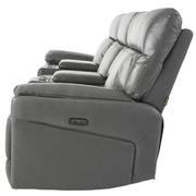 Benz Gray Home Theater Leather Seating with 5PCS/3PWR  alternate image, 4 of 13 images.