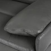 Benz Gray Leather Power Reclining Sectional with 5PCS/3PWR  alternate image, 8 of 10 images.