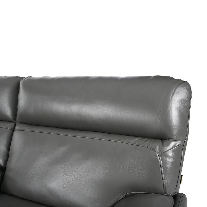 Benz Gray Leather Power Reclining Sectional with 5PCS/3PWR alternate image, 7 of 10 images.