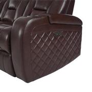 Gio Brown Leather Power Reclining Sectional with 6PCS/3PWR  alternate image, 7 of 16 images.