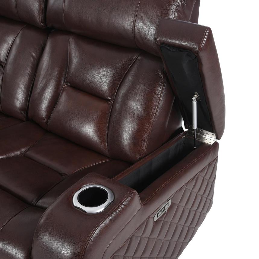Gio Brown Leather Power Reclining Sectional with 6PCS/3PWR alternate image, 8 of 16 images.