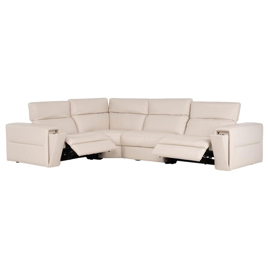 Trevor Leather Corner Sofa with 4PCS/2PWR alternate image, 3 of 11 images.