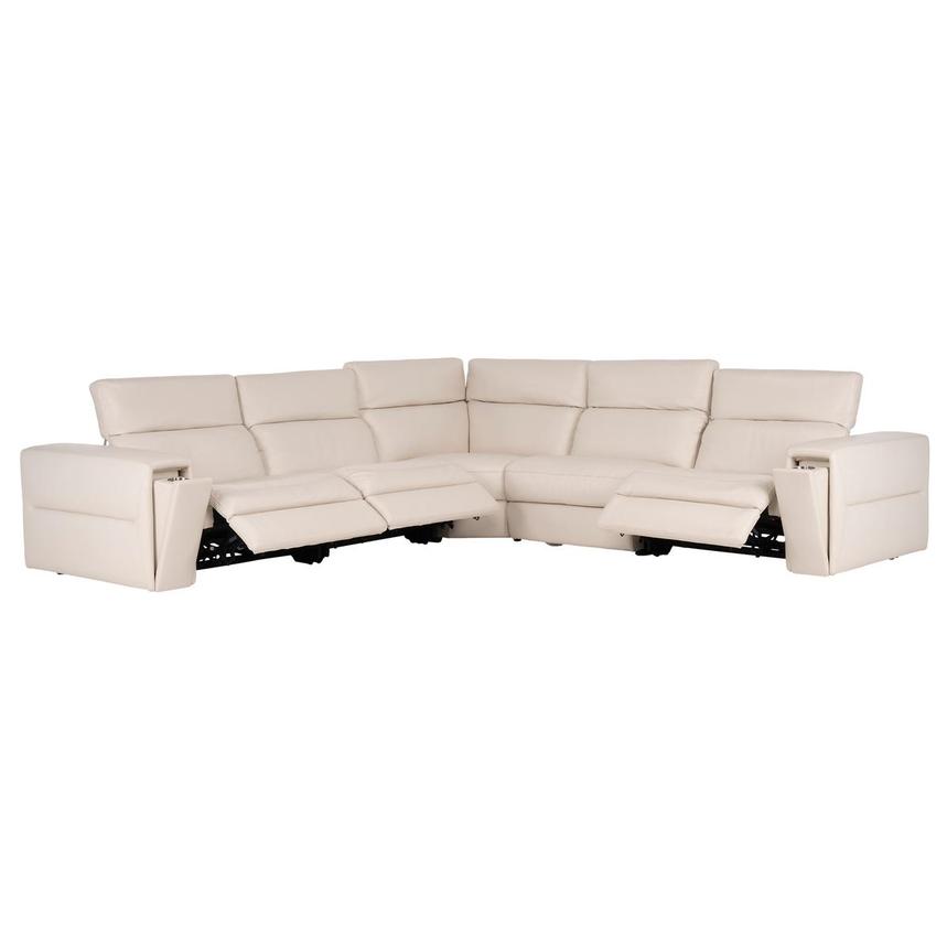 Trevor Leather Corner Sofa with 5PCS/3PWR alternate image, 3 of 11 images.