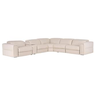 Trevor Leather Corner Sofa with 6PCS/3PWR