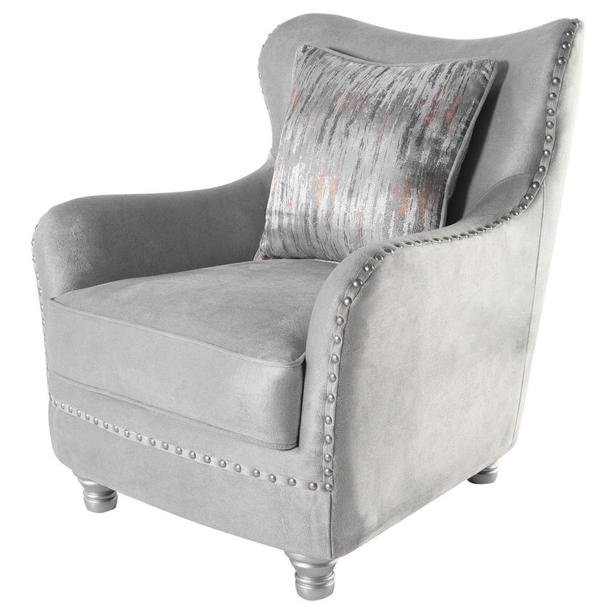Silvana Silver Accent Chair  main image, 1 of 9 images.