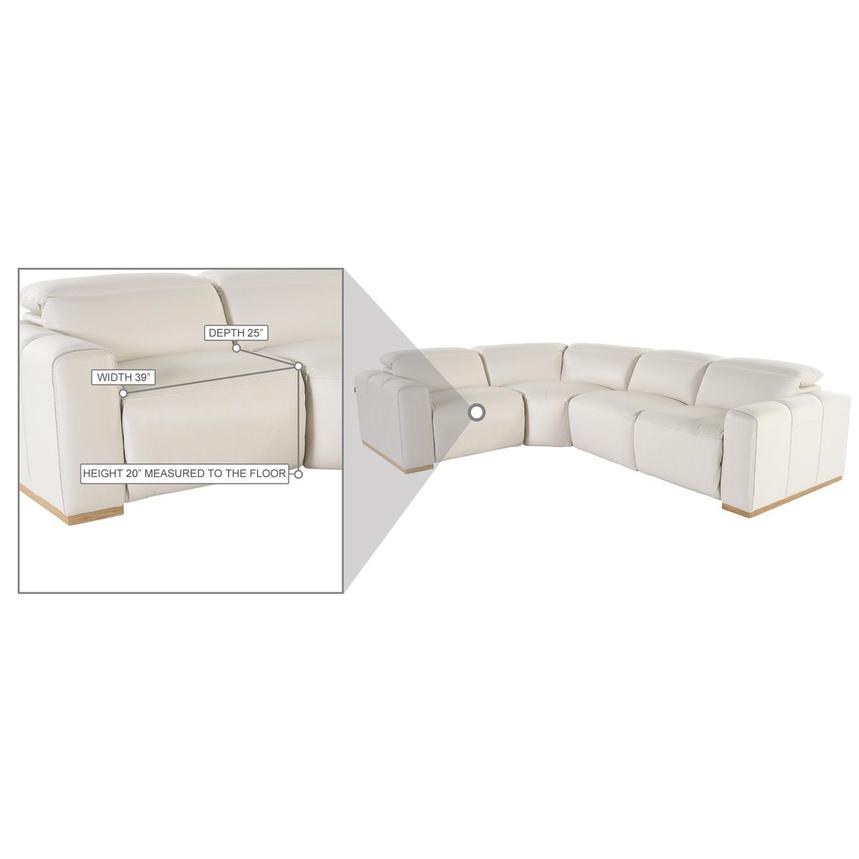 Galak Leather Power Reclining Sectional with 4PCS/2PWR  alternate image, 5 of 5 images.