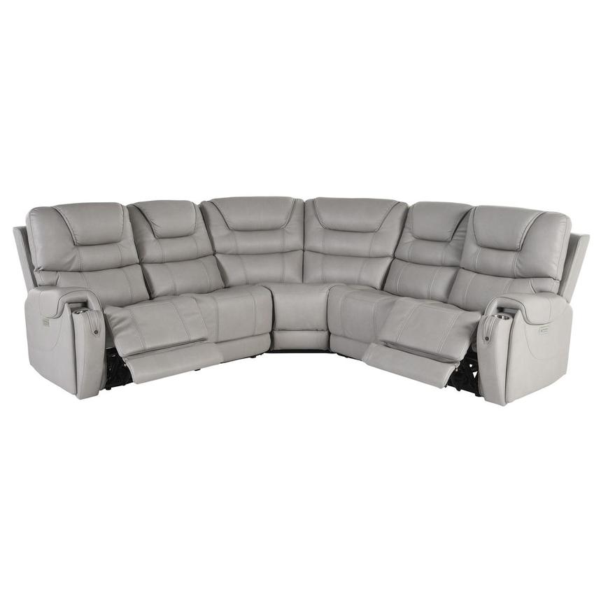 Capriccio Gray Power Reclining Sectional with 5PCS/2PWR  alternate image, 2 of 10 images.