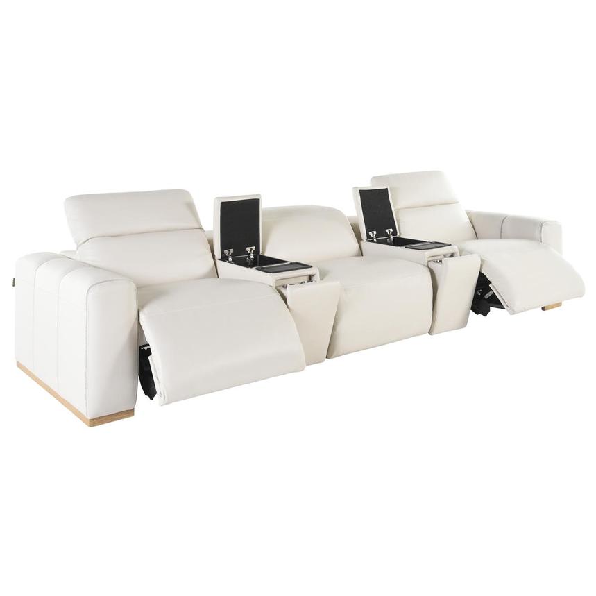 Galak Home Theater Leather Seating with 5PCS/2PWR alternate image, 3 of 9 images.
