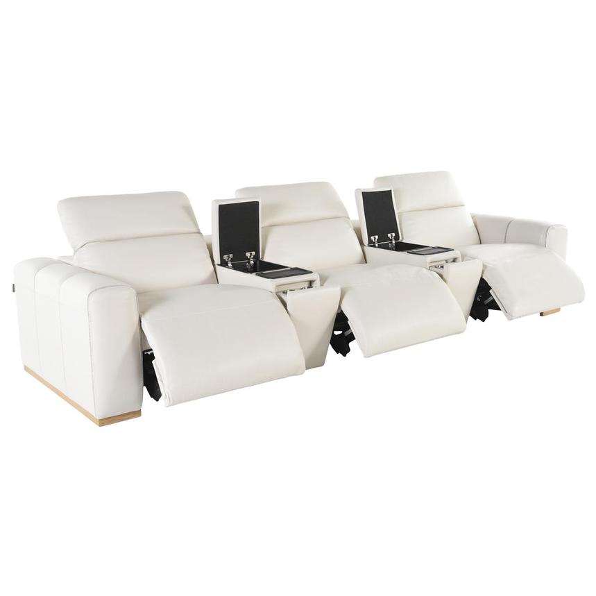 Galak Home Theater Leather Seating with 5PCS/3PWR alternate image, 3 of 9 images.